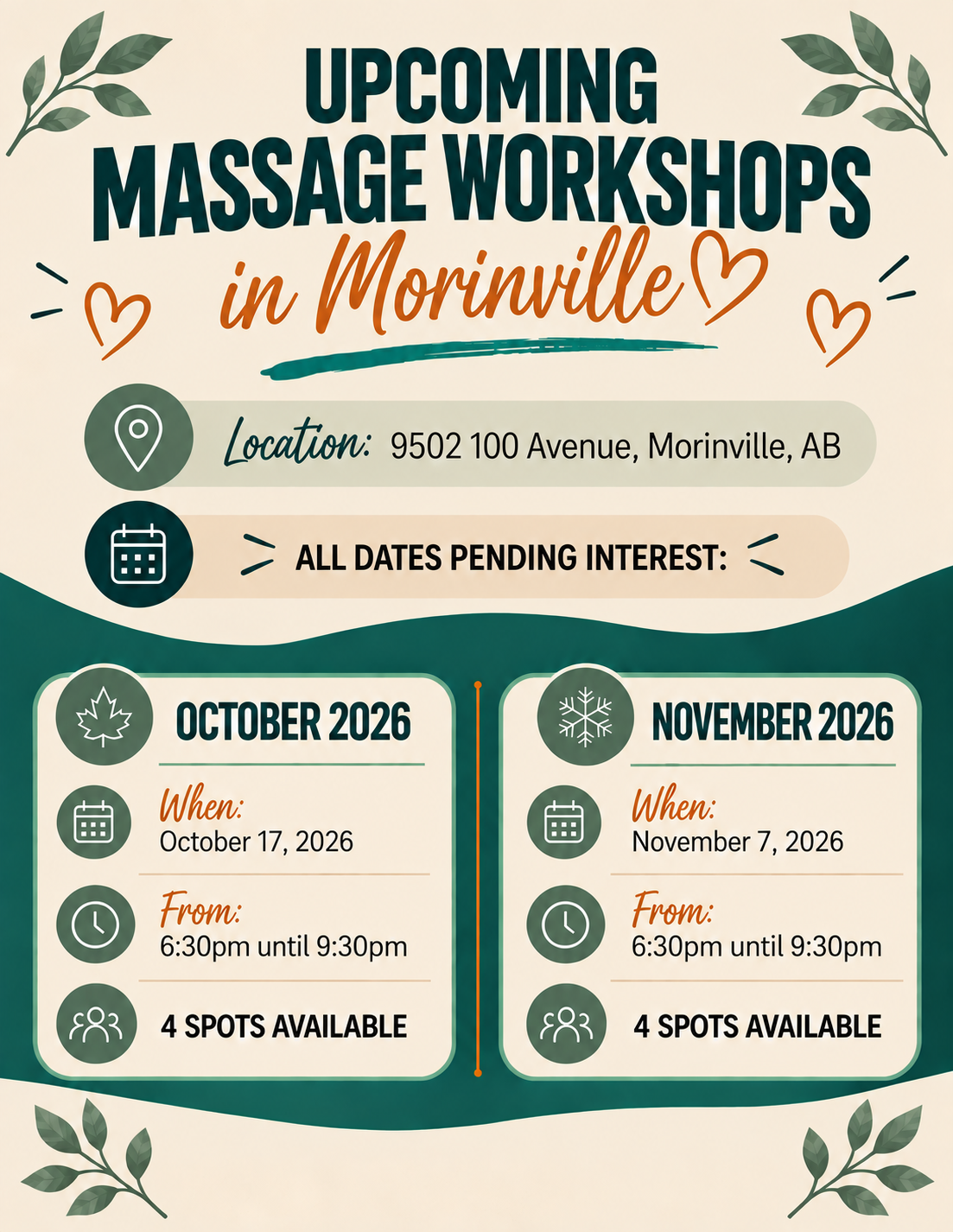 Massage Workshops in Edmonton